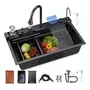 Tarja De Cocina Doble Acero Inoxidable 80x45 Cm Negro
