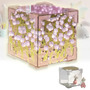 Lámpara De Tulipanes Morada Led Regulable Cuadrada 12x12 Cm