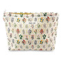 Bolsa De Cosméticos Grande Para Mujer Algodón Floral Viaje A