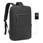 Mochila Para Laptop Impermeable 17 Pulgadas Con Usb Negro Negro Diseño De La Tela