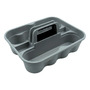 Organizador De Limpieza Gris Con Asa Y Compartimentos Múltip Gris