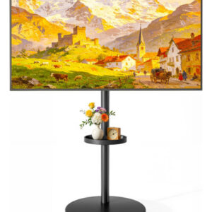 Soporte De Tv Rodante Ajustable En Altura Para Tv De 32 A 65 Negro