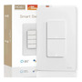 Interruptor Inteligente Wifi De Doble Luz 2.4ghz 2 Posicione Blanco