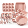 Moldes De Silicona Para Hornear 33 Piezas Sin Bpa Rosa