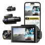 Cámara Auto 3 Canales 4k Gps Wifi Visión Nocturna Lcd 7 6 Cm