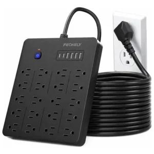 Regleta Multicontacto 26 En 1 Con 18 Salidas Y 6 Usb 1.8m