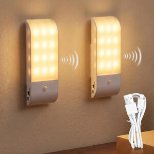 Lámpara Led Recargable Con Sensor De Movimiento 2 Piezas