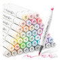 Marcadores Pastel Doble Punta 48 Colores Pincel Y Cincel Art Colores Pastel
