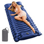 Colchón Inflable Camping Impermeable 200x70cm Con Almohada Azul