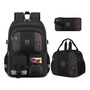 Mochila Escolar Impermeable Para Niños Con 7 Bolsillos 18x13