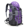 Mochila De Senderismo Ligera 50 Litros Resistente Al Agua Mo Morado - Sin Compartimento Para Zapatos Diseño De La Tela