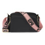 Bolso Crossbody Mujer Impermeable Correas Ajustables Lona Polvo De Oro Diseño De La Tela Acabado De Los Herrajes Color De La Correa De Hombro