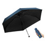 Paraguas De Bolsillo Mini Plegable Protección Uv Resistente Azul Diseño De La Tela