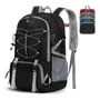 Mochila De Senderismo Impermeable 40l Ligera Y Plegable Negr
