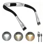 Lámpara Led De Cuello Recargable 360 Grados 3 Colores Y Nive