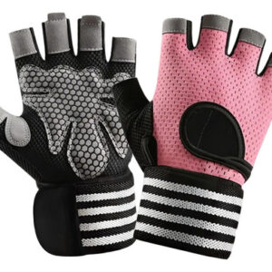Guantes De Gimnasia Con Muñequera Para Levantamiento Rosa Rosa G