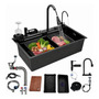 Tarja Cocina Acero Inoxidable 304 85x45 Cm Fregadero Negro