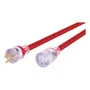 Extensión Reforzada Aterrizada Rojo 10 M 3x12 25 Amperios Rojo