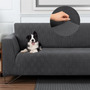 Funda De Sillón Ajustable 3 Piezas Gris Oxford Antideslizant
