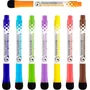Plumones Magnéticos Borrado Seco 8 Colores Punta Fina Púrpura, Verde, Naranja, Gris, Amarillo, Azul, Marrón, Rosa