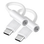 Adaptador Usb C A Jack 3.5 Mm 2 Piezas Audio Blanco 2 Piezas Blanco
