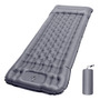Colchoneta Camping Inflable 10cm Almohada Gruesa 198x69cm Gris Oscuro