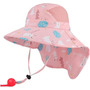Sombrero De Sol Niñas Ala Ancha Protección Uv 50 Verano Rosa Rosa True