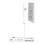 Enchufe Inteligente Elegante 6 Salidas 2 Usb Wi-fi Hogar Sma Blanco