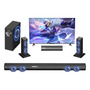 Barra De Sonido 2.1 Inalámbrica 240w Sonido 3d Hdmi Aux Blanco 300 Hz