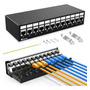 Panel De Conexión 12 Puertos Cat7 Blindado Gestión De Cables