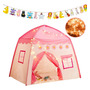 Casa De Campaña Rosa Para Niñas Castillo Infantil Con Luz 12 Rosa