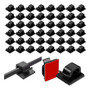 Clips Organizadores De Cables Autoadhesivos 55 Piezas Negro Negro