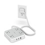 Regleta Multicontacto 4 Salidas 3 Usb Protector 1.5m Gris Gris