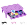 Soporte Elevador Para Monitor Ventilado Ajustable Color Viol Violeta
