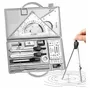 Kit De Dibujo Y Geometría Con Reglas Y Brújula Transparente