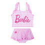 Bikini Para Niñas De 5 A 14 Años Barbie Rosa Y Blanca Con Fa