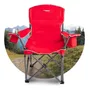Silla Plegable Camping Roja Con Hielera Integrada 150 Kg Roja