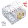 Organizador De Joyas Acrílico 4 En 1 Con 60 Bolsas Antioxida Transparente