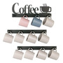 Soporte Para Tazas De Café De Pared Con 12 Ganchos Negro Negro