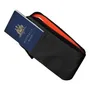 Portadocumentos De Viaje Rfid 5 Compartimentos Resistente Al Negro Diseño De La Tela