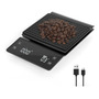 Báscula De Café Digital 3000g Con Temporizador Y Pantalla Le Black 0 G