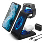 Cargador Inalámbrico 3 En 1 15w Estación Rápida Para Celular