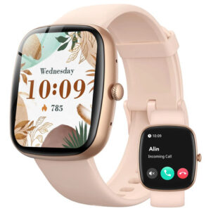 Reloj Inteligente Ip68 Monitor Pasos Calorías Silicona Oro R