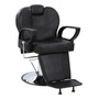 Silla De Barbería Reclinable Giratoria Acolchada Negra Moder Negro Tipo De Respaldo Forma De La Base