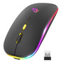Mouse Inalámbrico Dual Bluetooth 24ghz Rgb Recargable 4 Boto Black