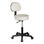 Silla Taburete Circular Ajustable 38-55 Cm Con Respaldo Blan Color Del Asiento Color De La Estructura