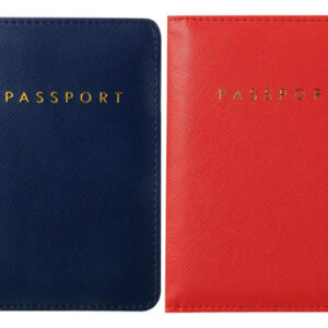 Fundas Para Pasaporte Nupcial Delgadas En Piel Sintética Azul Y Rojo