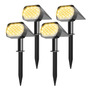 Focos Solares 4pcs Impermeables Para Jardín Y Patio Exterior