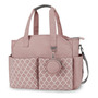 Mochila Pañalera Multifuncional Impermeable Rosa 47x35cm 19 Rosa Diseño De La Tela