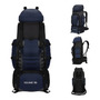 Mochila De Senderismo 90l Impermeable Azul Oscuro Ergonómica Azul Oscuro Diseño De La Tela